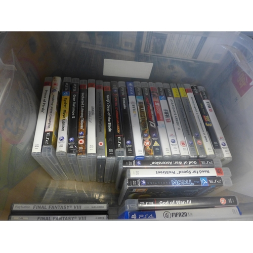 2198 - Playstation job lot: PS2 and PS3 consoles plus games and accessories