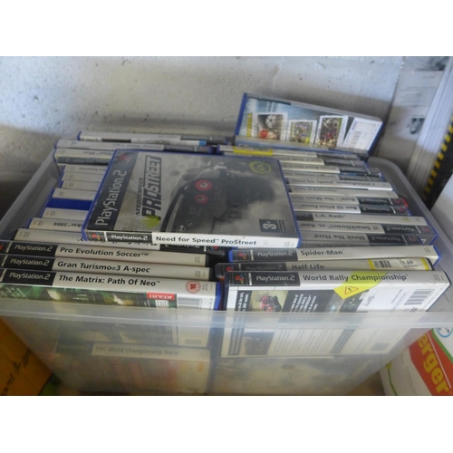 2198 - Playstation job lot: PS2 and PS3 consoles plus games and accessories