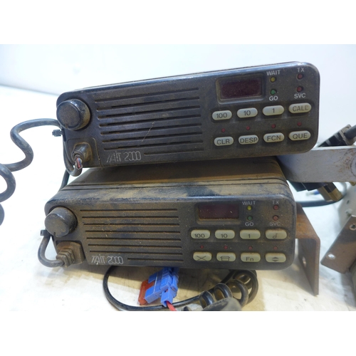 2199 - CB/Ham Radio job lot; 13amp base + radio + 12v taxi radio's (4 in total)