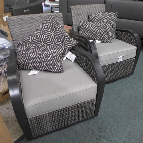 3060 - Two Agio Park Falls Deep Woven Armchairs (267Z-35) * This lot is subject to VAT