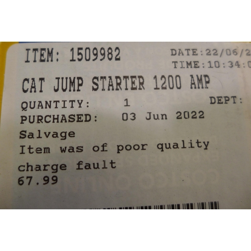 3066 - Cat Jump Starter 1200 Amp (262-368)  * This lot is subject to vat