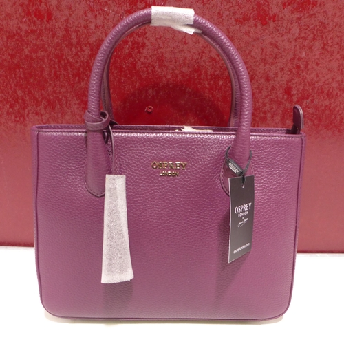 3093 - Osprey London Coast Grape Leather Women's Grab Handbag,  (262-539)  * This lot is subject to vat