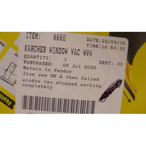 3121 - Karcher Window Vac Wv6  (262-433)  * This lot is subject to vat