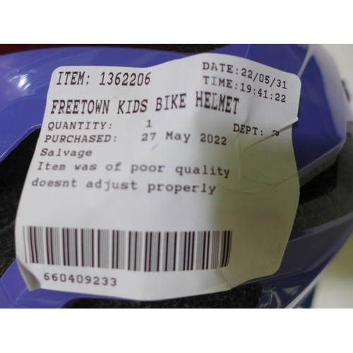 3122 - Freetown Kids Lilac Bike Helmet (262-110)  * This lot is subject to vat