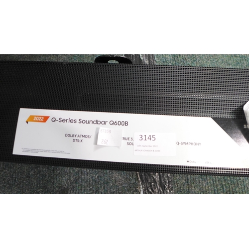 3145 - Samsung Soundbar With Remote and Lead (model no.:- HW-Q600B/XU), original RRP £439.99 + VAT (262-545... 