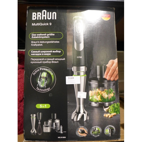 3169 - Braun Hand Blender - MQ9138XI (262-549)  * This lot is subject to vat