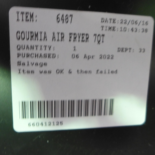 3294 - Gourmia Air Fryer 7Qt     (262-323)  * This lot is subject to vat