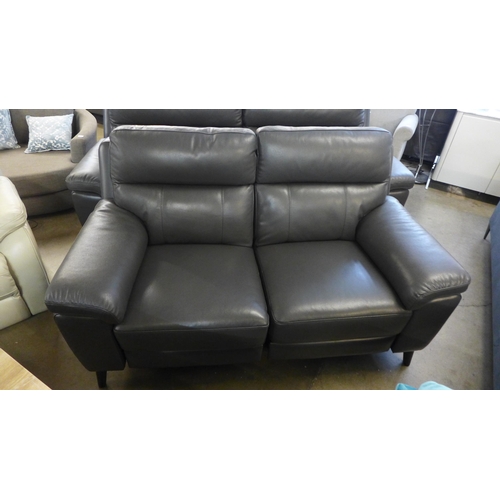 1301 - Grace Grey Leather 2 Seatpower Recliner           , Original RRP £999+ vat  (4133-18)  * This lot is... 