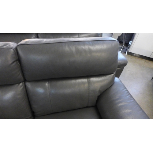 1301 - Grace Grey Leather 2 Seatpower Recliner           , Original RRP £999+ vat  (4133-18)  * This lot is... 