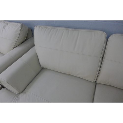 1404 - A Camden Flex Dollaro leather pebble two seater sofa