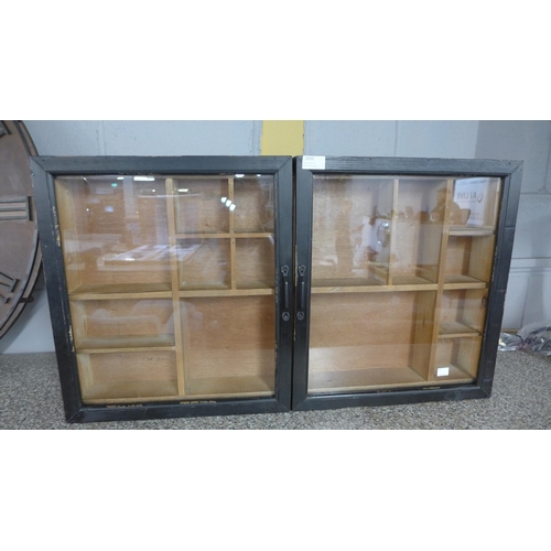 1435 - A wall mounted collectors cabinet