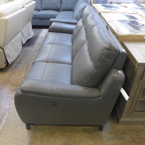 1452 - Barrett 3 Seat Leather   Power Reclining Sofa     , Original RRP £1333.33 + vat, (4134-3) * This lot... 