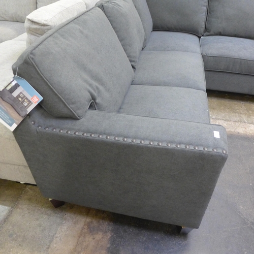 1453 - Ellen Fabric Sectional true Innovations 2Pc  - dark grey , Original RRP £1249.99 + vat, (4134-7) * T... 