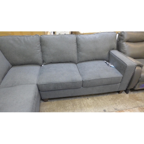 1453 - Ellen Fabric Sectional true Innovations 2Pc  - dark grey , Original RRP £1249.99 + vat, (4134-7) * T... 