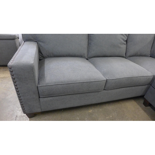 1465 - Ellen Fabric Sectional rue Innovations 2Pc  - dark grey , Original RRP £1249.99 + vat, (4134-35) * T... 