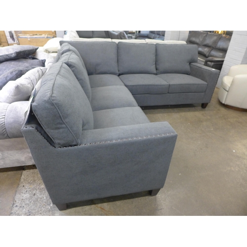 1465 - Ellen Fabric Sectional rue Innovations 2Pc  - dark grey , Original RRP £1249.99 + vat, (4134-35) * T... 