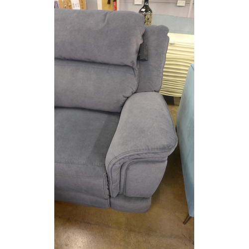 1442 - A Fortuna Verona grey upholstered power reclining two seater sofa and loveseat * This lot is subject... 