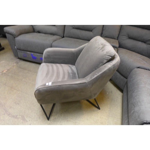 1536 - Lucca Velvet Accent Chairhudson Living            , Original RRP £274.99 + vat  (4133-25)  * This lo... 