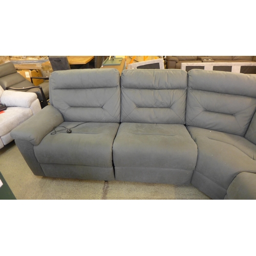 1539 - Justin Grey Fabric       Reclining Sectional Sofa , Original RRP £1833.33 + vat  (4133-14)  * This l... 