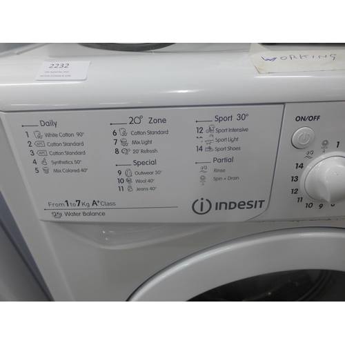 2232 - Indesit 7kg washing machine - W