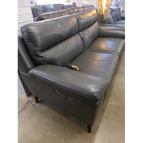 1389 - Grace Grey Leather 2.5 Stpower Recliner , Original RRP £958.33 + vat, (4134-16) * This lot is subjec... 