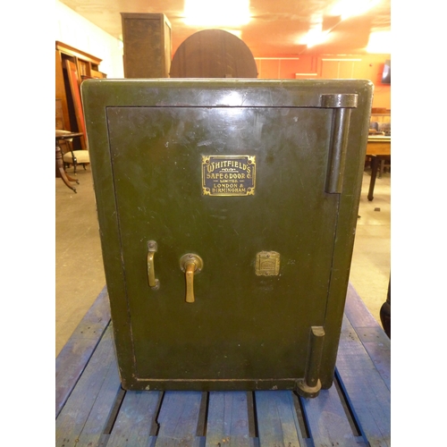 599 - A large Victorian painted steel fitted safe, by Whitfields Safe & Door Co. Limited, London, Birmingh... 