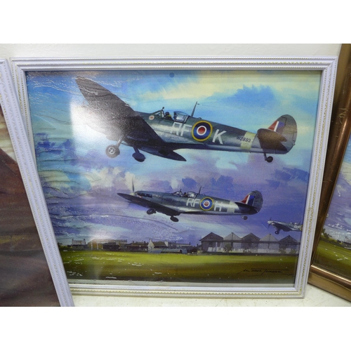 2203 - Six Michael Turner framed RAF/WWII art prints