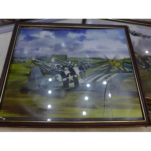 2203 - Six Michael Turner framed RAF/WWII art prints