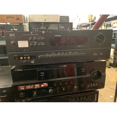 2240 - NAD AV sound receiver, Interm PA-4000 public address amp and Yamaha digital sound processor DSPAX763