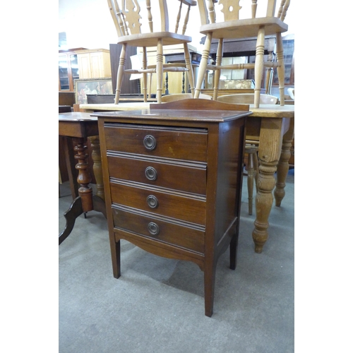 162 - An Edward VII mahogany music cabinet