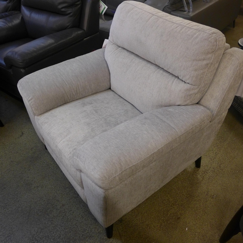 1376 - Grace Silver fabric one Seatpower Recliner, Original RRP £533.33 + vat (4129-25)   * This lot is sub... 