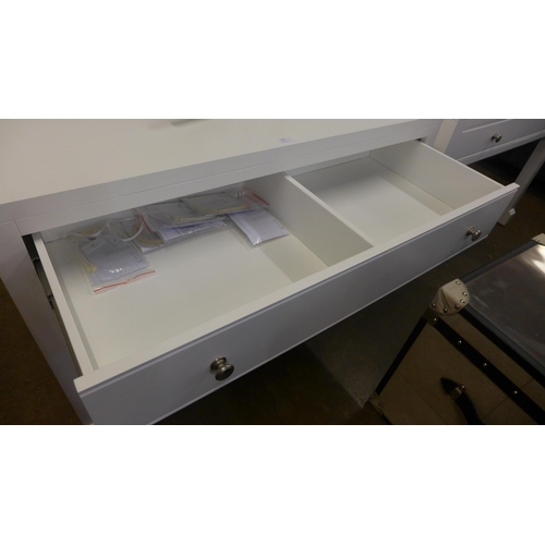 1393 - A large white painted three drawer chest