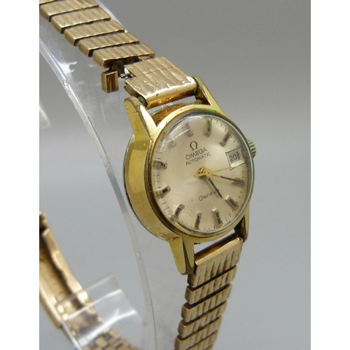 1066 - A lady's Omega automatic wristwatch