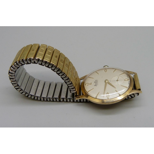 1067 - A Bentima Star 9ct gold cased wristwatch, 31mm case