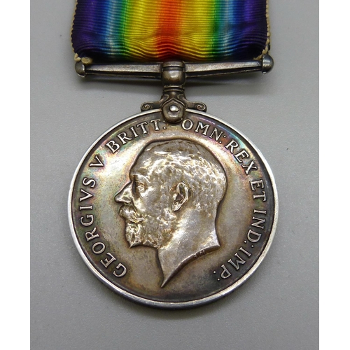 1083 - A WWI British War medal, 23460 Pte. J. Worrall, Notts & Derby R.