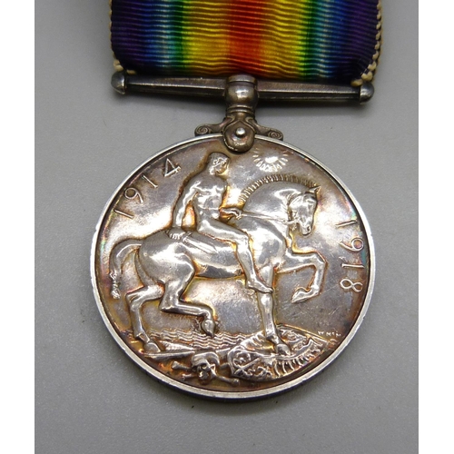 1083 - A WWI British War medal, 23460 Pte. J. Worrall, Notts & Derby R.