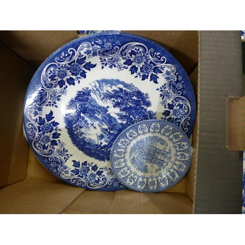 1116 - Two boxes of blue and white china **PLEASE NOTE THIS LOT IS NOT ELIGIBLE FOR POSTING AND PACKING**