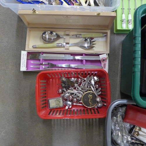 1126 - A collection of plated flatware and other metalware **PLEASE NOTE THIS LOT IS NOT ELIGIBLE FOR POSTI... 