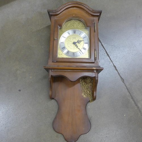 1129 - Four boxes of clocks and clock parts and a Hermle wall clock **PLEASE NOTE THIS LOT IS NOT ELIGIBLE ... 