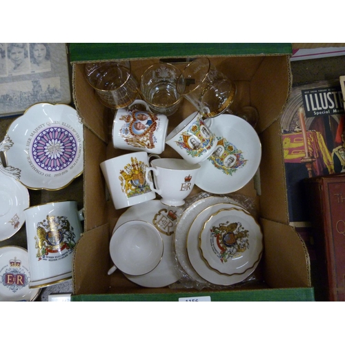 1156 - A box of Royalty ephemera, scrap books, Illustrated London News, Royalty stamps, The Life and Times ... 