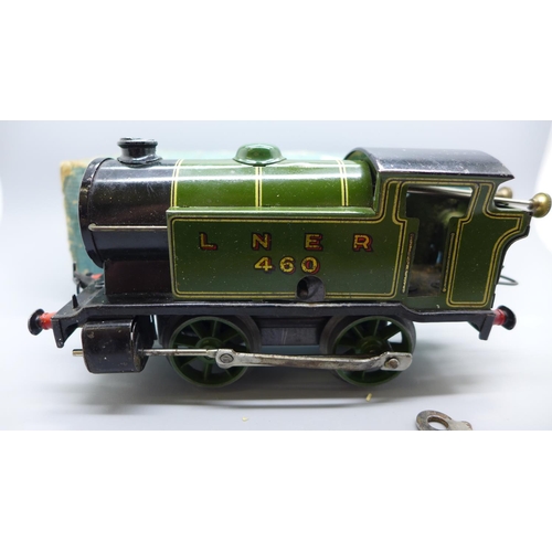 622 - A Hornby 0 gauge M3 clockwork tank locomotive