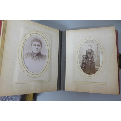 687 - Two album of CDV and Cabinet cards (100+), three framed cabinet cards, eight framed dageurrotypes an... 