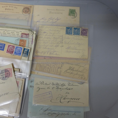 727 - A box of German postal history, all periods