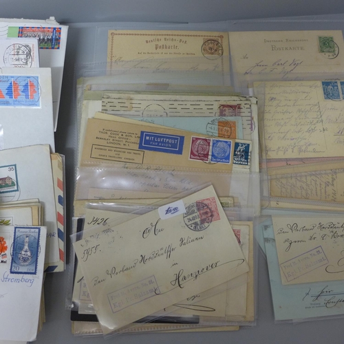 727 - A box of German postal history, all periods