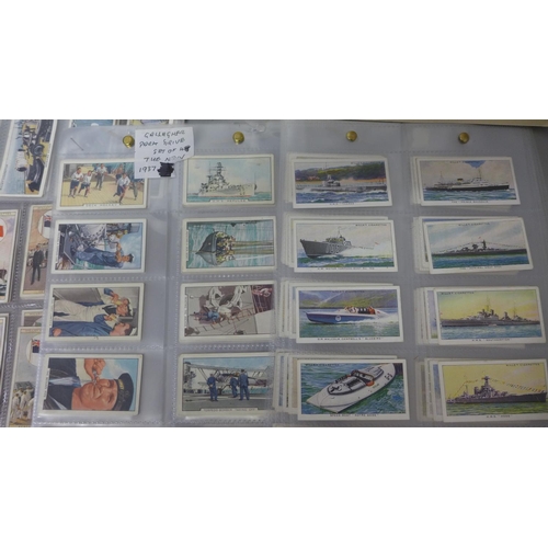 730 - A collection of cigarette cards, Naval