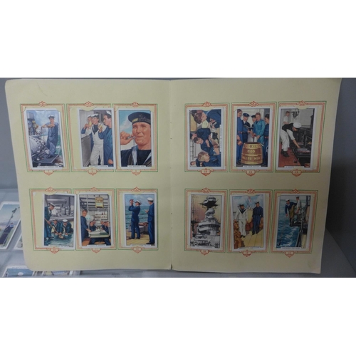 730 - A collection of cigarette cards, Naval