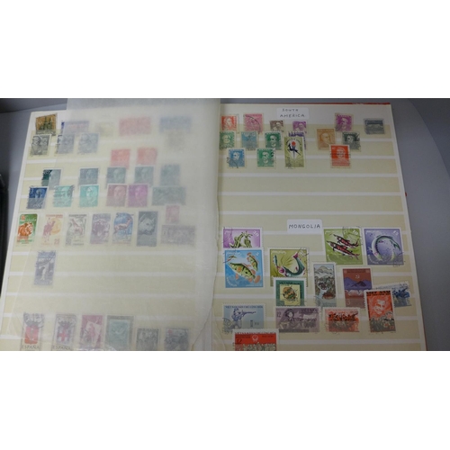 738 - A quantity of stamps in album and a collection of aeroplane postcards