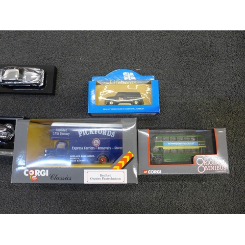 755 - Six die-cast model vehicles including Corgi, boxed