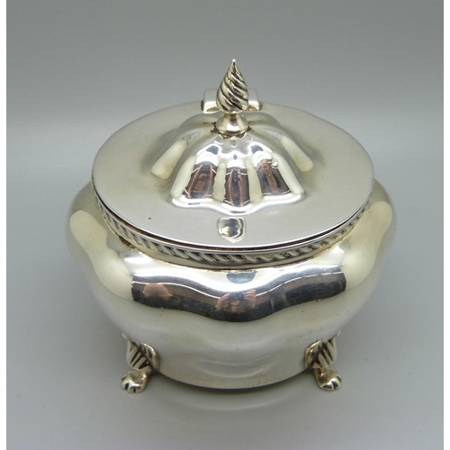 844 - An Edward VII silver tea caddy, Birmingham 1906, William Neale, 173g