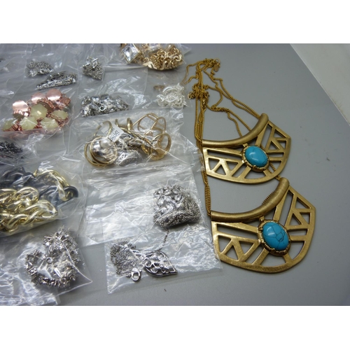 880 - A collection of Fiorelli designer jewellery, mixed styles, necklaces, earrings and rings, (unused)